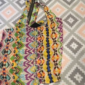 Rainbow zip up pull over vest